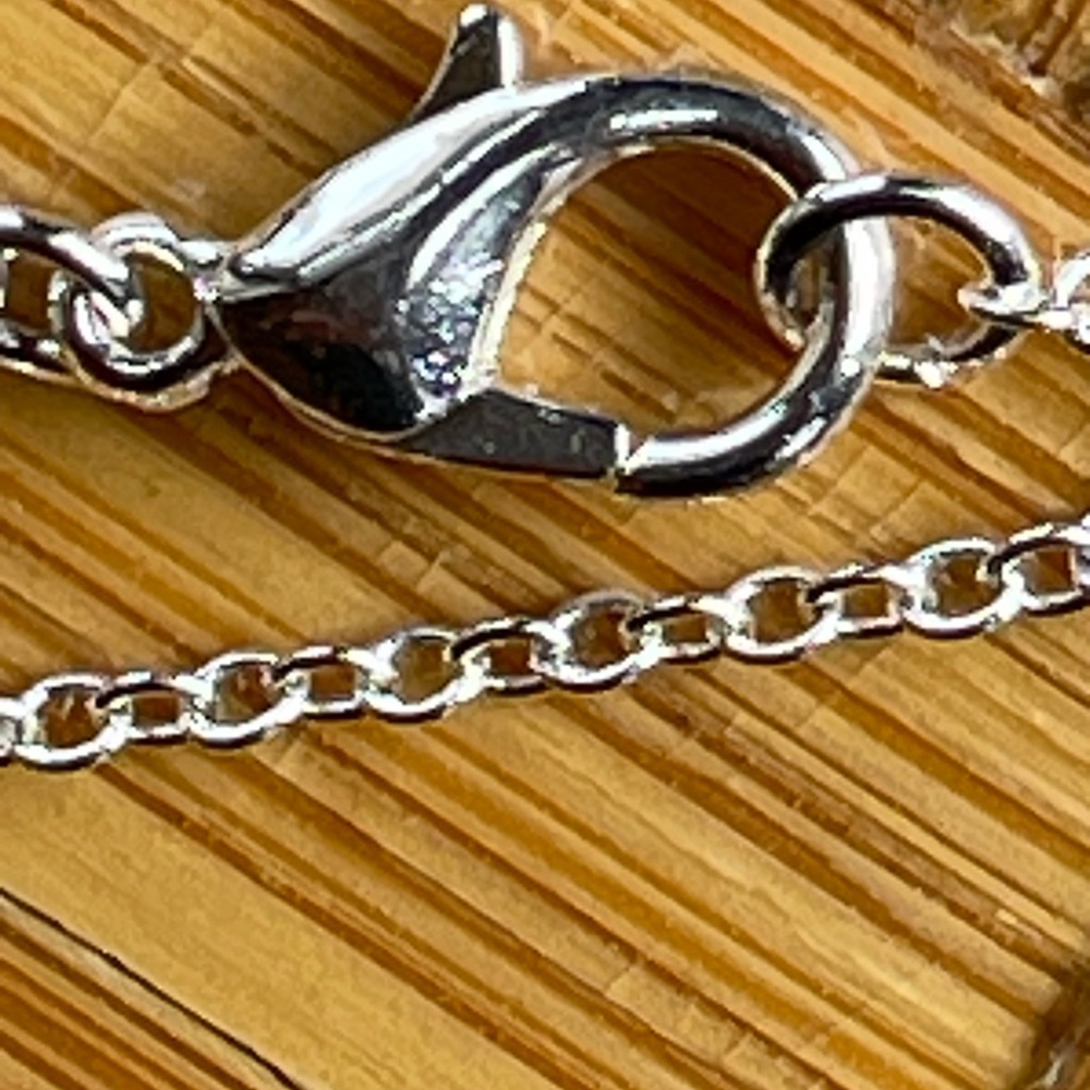925 silver necklace w/tassel pendant - Picture 3 of 10